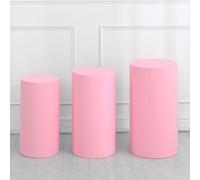 Set 3 copri supporti spandex cilindrici rosa chiaro piccolo