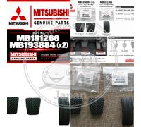Set 3 copripedali in gomma originali MITSUBISHI Lancer EVO5 EVO6 MB181266 MB1...