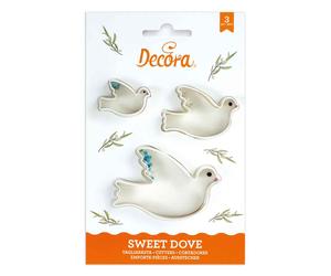 Set 3 Cutters Tagliapasta in plastica forma Colomba pasquale