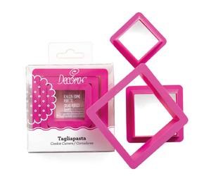 Set 3 Cutters Tagliapasta in plastica forma quadrata