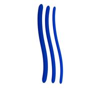 Set 3 Dilatatori Uretrali Silicone Blu Scuro Curvi Wavy 6-10mm