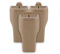 Set 3 Evaporatori per Termosifoni Plastica BEIGE Moderno con Gancio Umidificatore d'Ambiente Verticale Vaschetta Acqua Salvaspazio per Caloriferi Casa e Ufficio Altezza 20.5 cm ARIA SANA