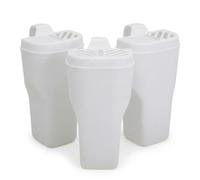 Set 3 Evaporatori per Termosifoni Plastica BIANCO Moderno con Gancio Umidificatore d'Ambiente Verticale Vaschetta Acqua Salvaspazio per Caloriferi Casa e Ufficio Altezza 20.5 cm ARIA SANA