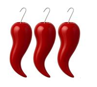 Set 3 Evaporatori Umidificatori per Termosifone Stufa - A Forma di Corno Peperoncino in Ceramica