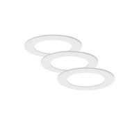 Set 3 Faretti Incasso Moderno Flat In Plastica Bianco Led Integrato 6W 4000K [EEK: A++]