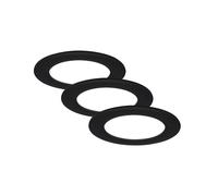 Set 3 Faretti Incasso Moderno Flat In Plastica Nero Opaco Led Integrato 6W 4000K