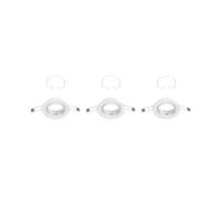 Set 3 Faretti Incasso Reng Metallo Bianco 3 Luci Gu10