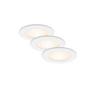 Set 3 Faretti Incasso Thin Plastica Bianco Led Integrato 6W 3000K