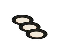 Set 3 Faretti Incasso Thin Plastica Nero Opaco Led Integrato 6W 3000K [EEK: A++]