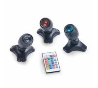 Set 3 Faretti per Laghetti da Giardino a LED con Telecomando