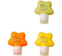Set 3 Flaconi per viaggio 90ml Silicone Morbido Set 3 Flaconi(Mixed Colors) | per materiale , , flessibile, , giallo per verde arancione