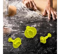 Set 3 Formine per Biscotti a Forma di Fiori e Foglie, Stampi 3D in Plastica per Dolci, Pasta di Zucchero, Decorazioni per Torte, Ideali per Bambini e Feste, 3 Misure (MOD 2)