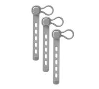 Set 3 ganci per fascette in silicone, Gray | Cinghie organizer regolabili per cavi, scaffali, ordine nei cassetti, uso domestico