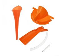 Set 3 Imbuti Olio Motore per Dyna XL FLHT - Riempimento Carburante e Oli - Plastica Arancio Nero(Orange)