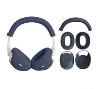 Set 3 in 1 di cover protettiva in silicone per cuffie Sony WH1000XM6, archetto e orecchie contro polvere e graffi (blu)