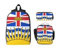 Set 3 in 1 zaino con bandiera della British Columbia