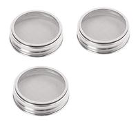 Set 3 Kit Coperchio Coperchio Vaso nel Acciaio Inossidabile per Vasetti di Muratore un Bocca Larga Che Inscatolano Barattoli per Fare Semi Germogli