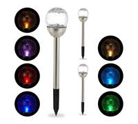 Set 3 lampada sentieri energia sole sfere casa outdoor giardino cambio colore