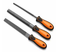 Set 3 Lime Ferro Piatta Tonda Semitonda Per Metallo Ferro Lunghezza 200mm 402003