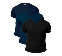 Set 3 Maglie Intime Uomo Navigare in 100% Cotone Scollo A V Manica Corta Art. 512 (Multicolore, 4/M)