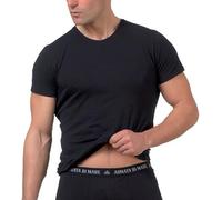 Set 2 t-shirt uomo manica corta girocollo cotone elasticizzato Armata di Mare (3-S, Bianco)