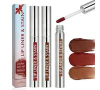 Set 3 Matite Labbra Peel Off, Tinta Labbra Waterproof a Rapida Asciugatura, Lip Liner Peel Off No Transfer per Lip Combo, Effetto Tatuaggio Naturale e Uniforme (Cacao, marrone rossiccio, caffè nude)