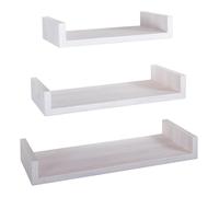 Set 3 Mensole da Parete 60-50-40x23,7x8 cm in Fibra di Legno Calamita Maxi Rovere Imperiale