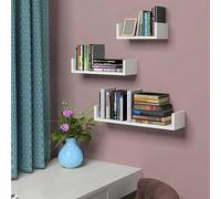 Set 3 Mensole da Parete Moderne Design con Bordi Laterali Mensola Scaffale 1 Ripiano in Legno MDF Varie Dimensioni Dona un tocco di stile e design all'arredamento di casa tua con questo bellissimo set