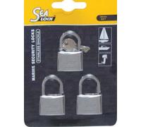 Set 3 o 5 lucchetti Sea Lock 30mm stessa chiave acciaio inox 316