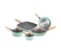 Set 3 Padelle 2 Casseruole E 3 Coperchi Per Piano Ad Induzione