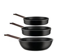 Set 3 Padelle Alessi Edo: 20cm, 24cm e Padella Alta 28cm induzione