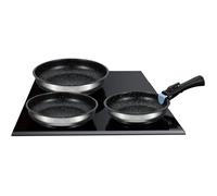 Set 3 padelle - Arthur Martin - AM2196 - 20-24-26 cm - Acciaio inox - Manico smontabile - Tutti i piani cottura, compresa linduzione