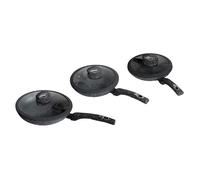 Set 3 padelle con coperchi padella antiaderente 20 24 28 cm gran pierre bavaria