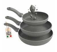 Set 3 Padelle Primolla Stone Effetto Pietra Antiaderenti