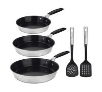 SET 3 PADELLE+UTENSILI MASTERPRO SMART Ø 20/24/28cm