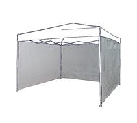 Set 3 Pareti Laterali Bianche Impermeabili Per Gazebo 3x3, 290x180cm con Fascette in Velcro | Paratia Tenda Laterale Idrorepellente per Gazebo
