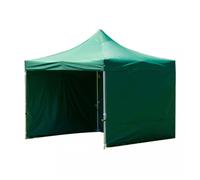SET 3 PARETI LATERALI SINGOLE 3X3 VERDI PER GAZEBO CAMPEGGIO FIERE