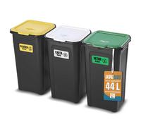 Set 3 Pattumiere 44L Akitaink Differenziata Casa Ufficio