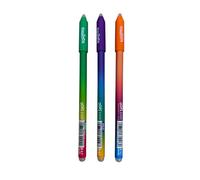 Set 3 penne Carioca OOPS EASY Penne Cancellabili, Verde, Viola e Arancione, 0,7 mm