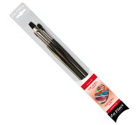 da Vinci Oil & Acrylic Series 5269 College - Set di pennelli Sintetici, Varie Misure, 5 pennelli (Serie 8730 e 8740), Black/Red/White, 30 x 30 x 30 cm