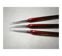 Set 3 pennelli in martora rossa per dettagli misura 0