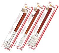 SET 3 PEZZI ACCESSORI PER BARBECUE FORCHETTONE PINZA E PALETTA CM 40" DE LUCA COLTELLERIE "