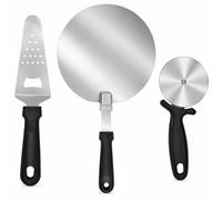 Set 3 Pezzi Accessori Pizza Spatola Pala e Taglierina Apribottiglie Integrato