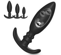 Set 3 pezzi anal plug, palline anali sex toy set masturbatore per donne e uomini, butt plug con gancio anale, dilatatore anale sex toy per coppie
