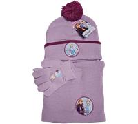 Set 3 pezzi con Cappello Scaldacollo Sciarpa e Guanti per Bambini - FROZEN