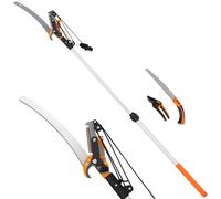 Set 3 Pezzi Con Seghetto Manuale 2-IN-1 Con Asta Telescopica Da 2-3 M, Sega Da Potatura E Forbice