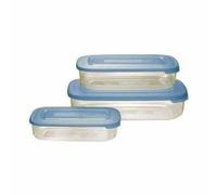 Set 3 Pezzi Frigobox Contenitore per Alimenti Rettangolari con Coperchio Oceano