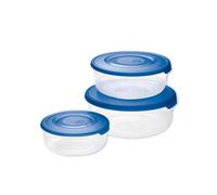 Set 3 Pezzi Frigobox Contenitore per Alimenti Tondi con Coperchio Oceano