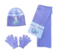 SET 3 PEZZI FROZEN DISNEY CAPPELLO SCIARPA GUANTI TAGLIA UNICA BAMBINI - D08244