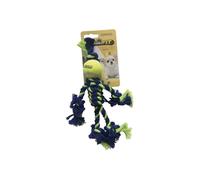 Set 3 pezzi gioco cani Cotone Mini con Palla Tennis 25cm Croci